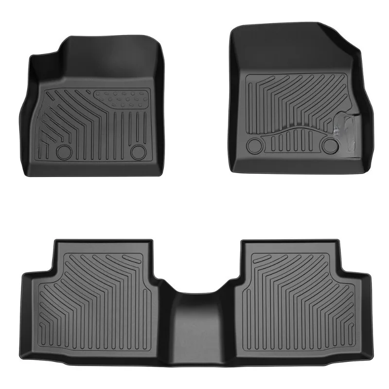 3PCS 2 Row Floor Mats Liner for Chevrolet Cruze 2016 2017 2018 2019 Black TPE All-Weather United States