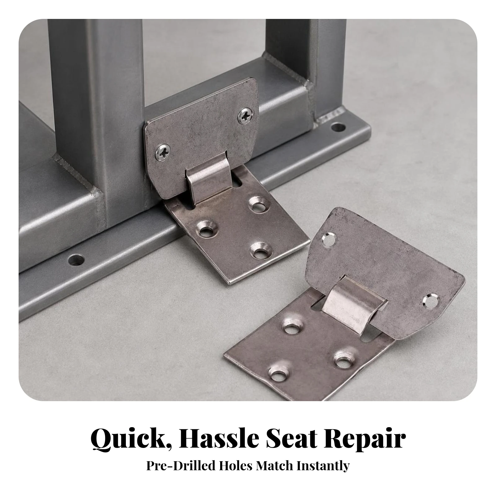 Seat-Bottom Hinge Latch Stainless Steel Seat Hinge Latch Hardware Bolt-on Easy to Install for Golf Cart Owners