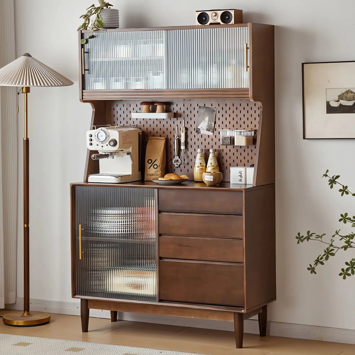 

Solid Wood Cabinets, Small Apartment Living Rooms, Fully Equipped Dining Room Side Cabinets