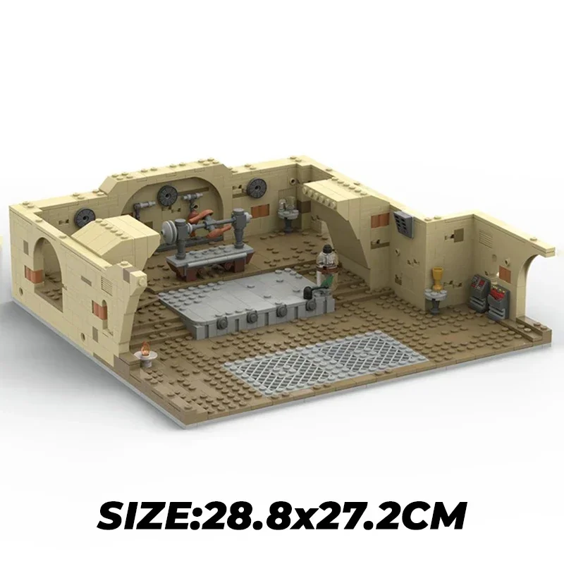 Modelo de película estrella Moc, ladrillos de construcción, sala de trono y zona de cocina, tecnología, bloques modulares, regalos, juguetes de Navidad, conjuntos DIY de montaje