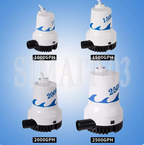 Non-automatic type 12V, 24V, 500GPH, 1000GPH, 1500GPH, 2000GPH marine bilge pumps, agricultural irrigation pumps