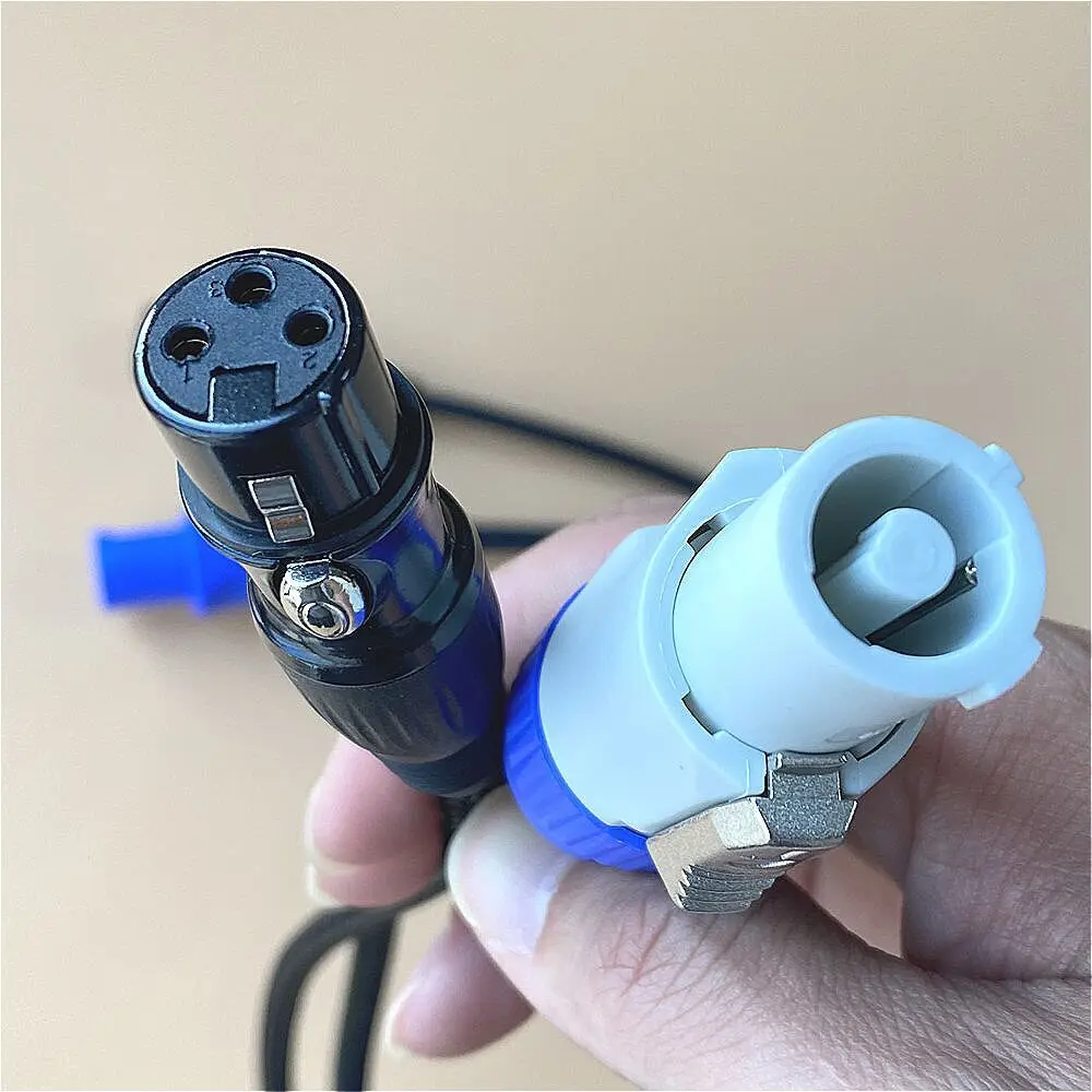 3m 2m 1.5m 1Meter Powercon Power DMX Combination Cable Spliter Wire 3x2.5mm² AC Power Line 3Pin XLR For Stage Lighting DJ Audio