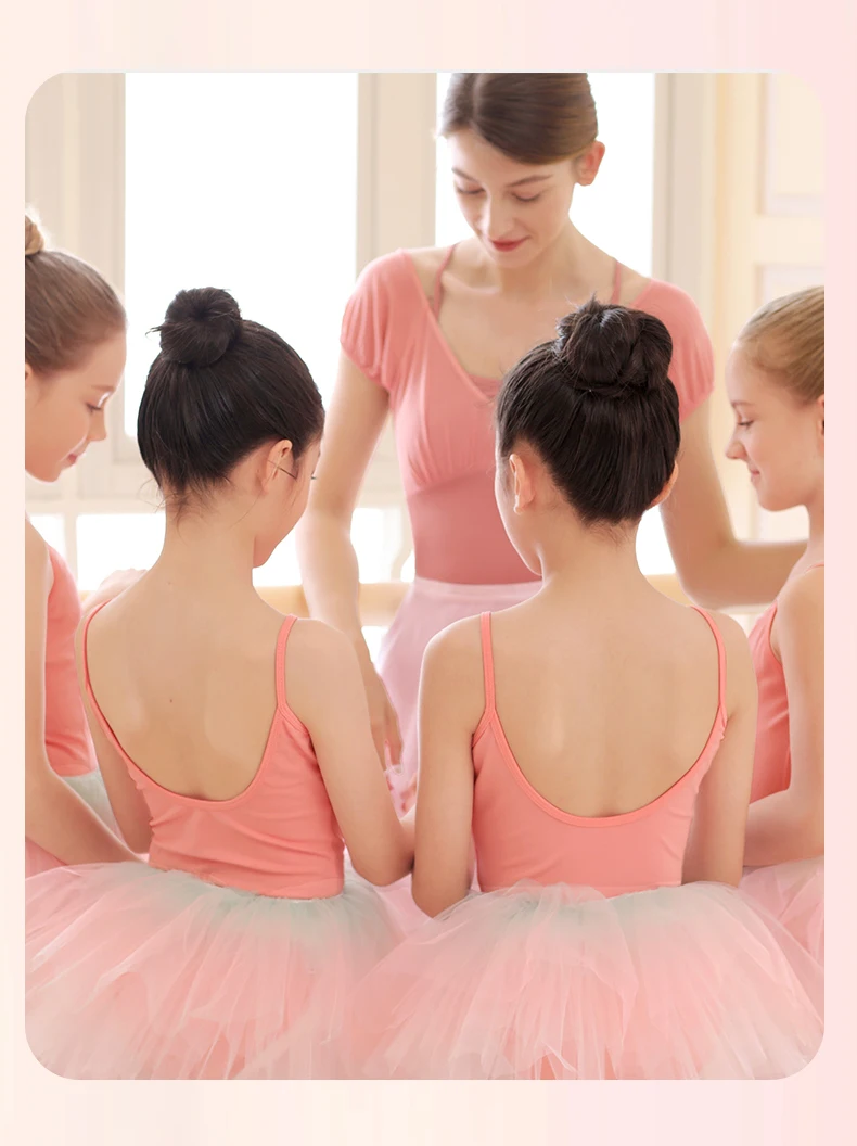 Mädchen Ballett-Trikot Gymnastik-Tanzkleidung Kleinkind Sommer Ärmellose Trikots für Tanzunterricht – Detail 8