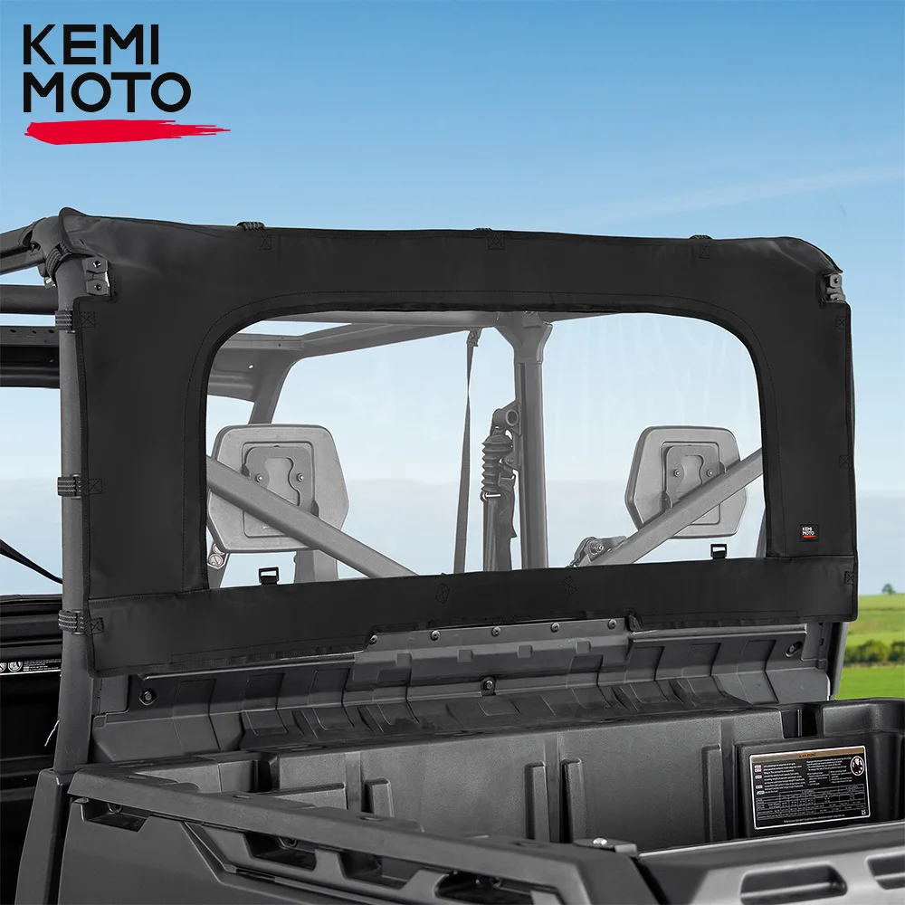 KEMIMOTO UTV Rear Dustproof Full Windscreen Roll Up/Down Zipper for Can-Am Defender HD 5 7 8 9 10 HD5 HD7 HD8 HD8 HD9 HD10 Max