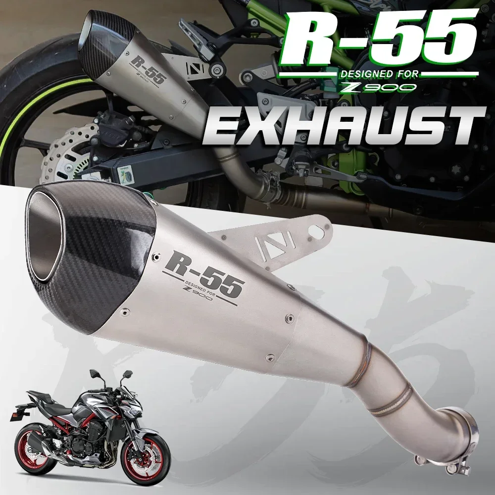 Slip on For Kawasaki Z900  Motorcycle Racing Performance Exhaust Racing Line Original Location Motorcycle Muffler