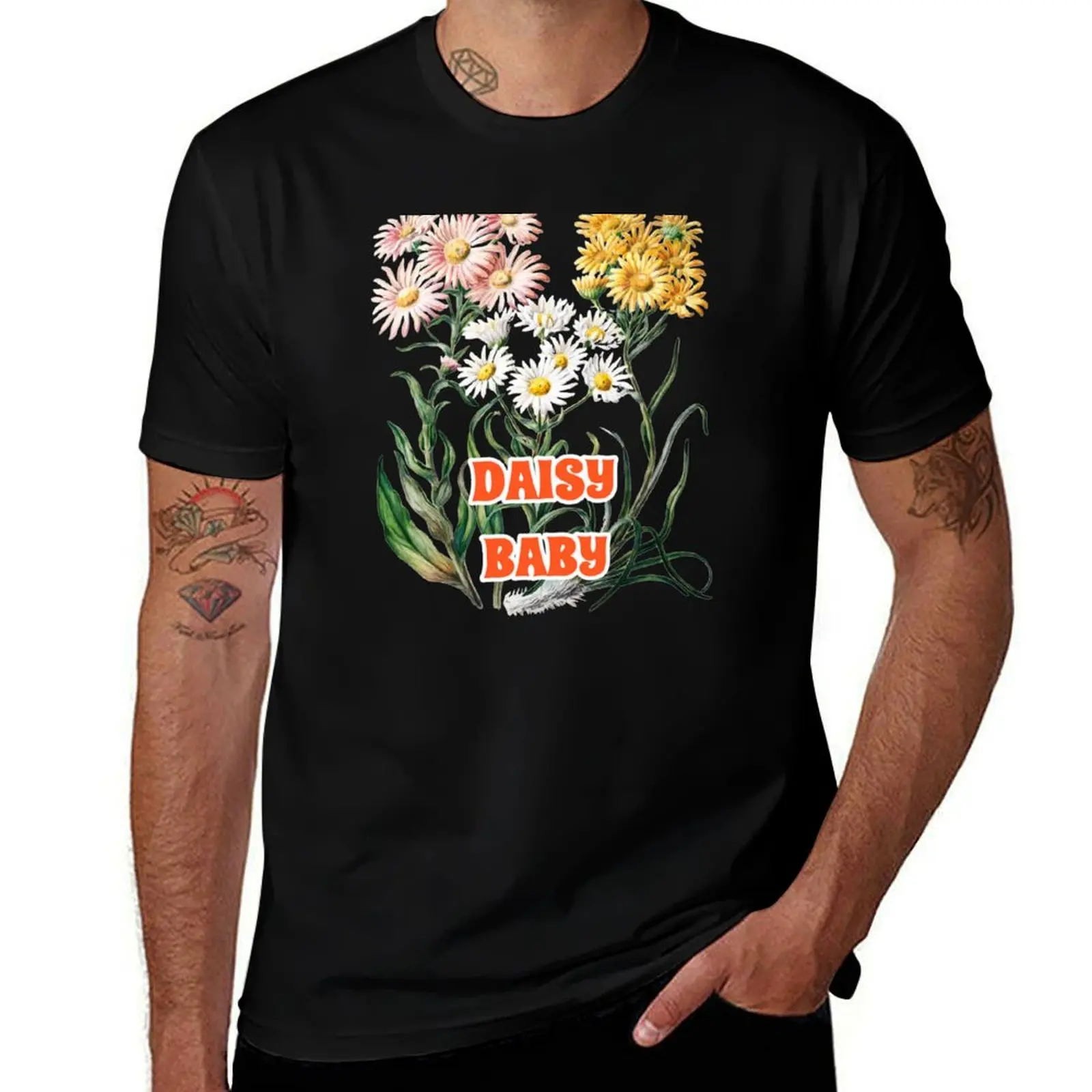 

Daisy Baby Retro Vintage Flower T-Shirt vintage anime shirt clothes boys whites custom shirt mens designer t shirt