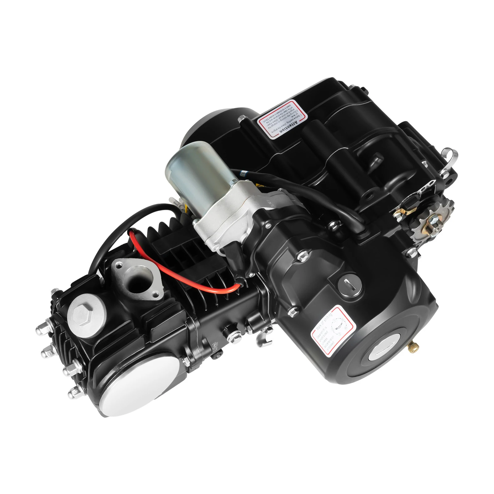 125CC 4 Stroke ATV Motor Engine Horizontal Motorcycle Engine Set Single Cylinder Two Stage Transmission