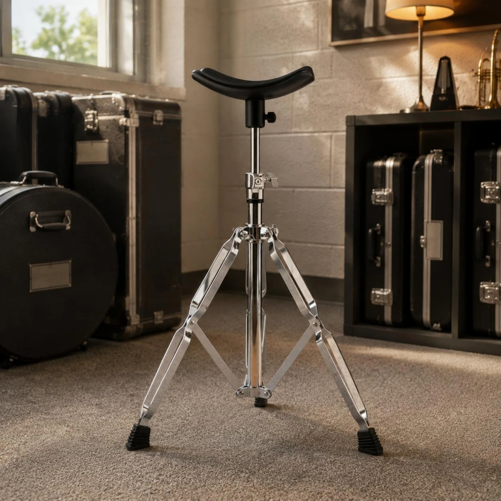 Tuba Stand Padded Cradle Euphonium Stand Musical Instrument Support Sturdy Brass Accessory Easy to Use for Stage