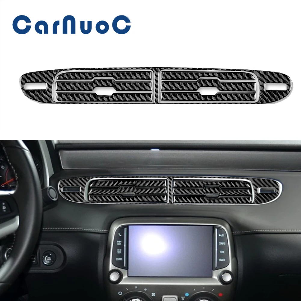 

For Chevrolet Camaro 2010 2011 2012 2013 2014 2015 Carbon Fiber Interior Stickers Car Console Center Air Vents Trim Accessories