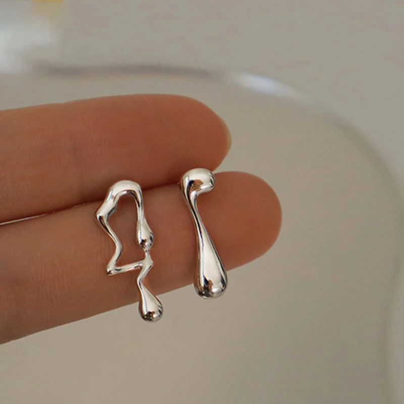 

XIYANIKE Silver Color Creative Design Asymmetric Lava Drop Earrings Female High Quality Exquisite Party Jewelry In Stock