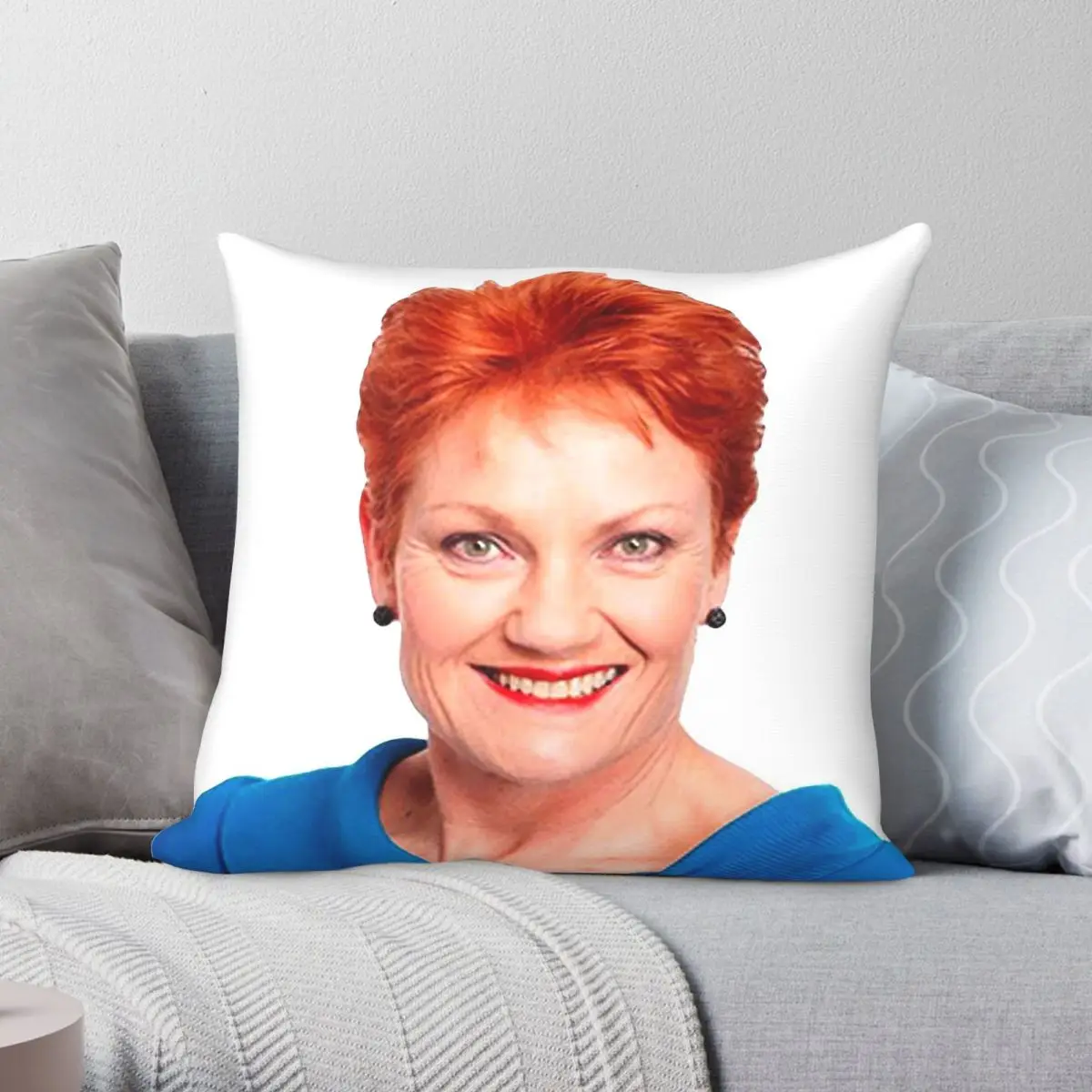Pauline Hanson Cultural Icon Square Pillowcase Polyester Linen Velvet Creative Zip Decorative Home Cushion Cover
