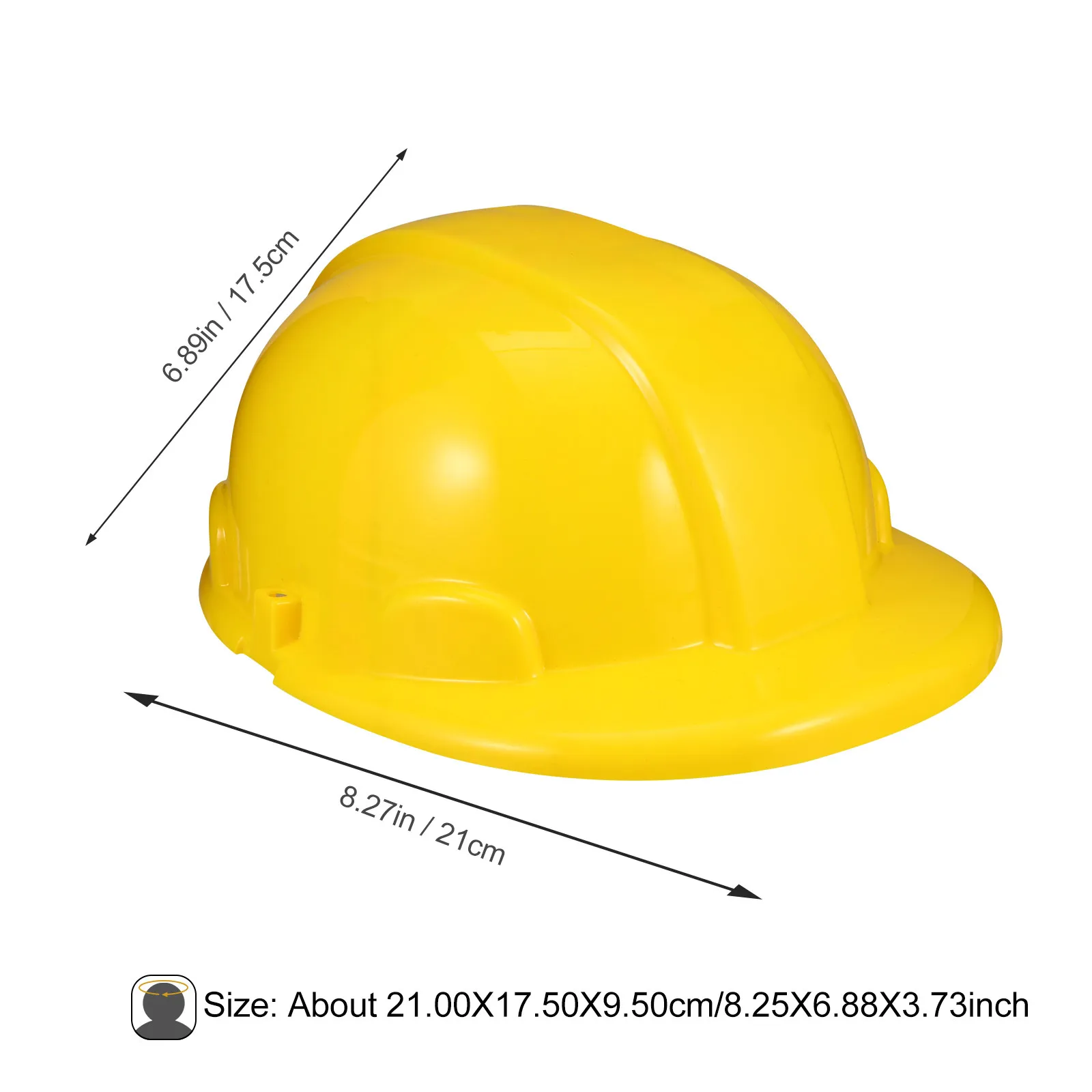 5 uds. de cascos de construcción para niños, color amarillo brillante, cascos de seguridad de simulación para niños, juego de roles, fiesta, disfraz, regalo