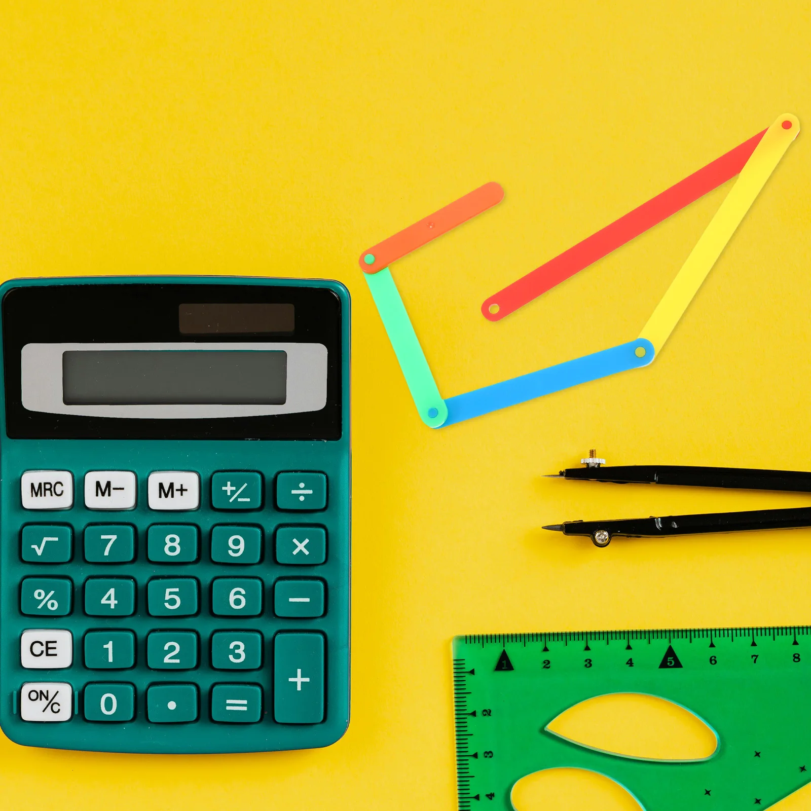 

10Pcs Geometry Shapes Angle Teaching Materials Colorful Set for Elementary Kindergarten Classroom Math Education Tools