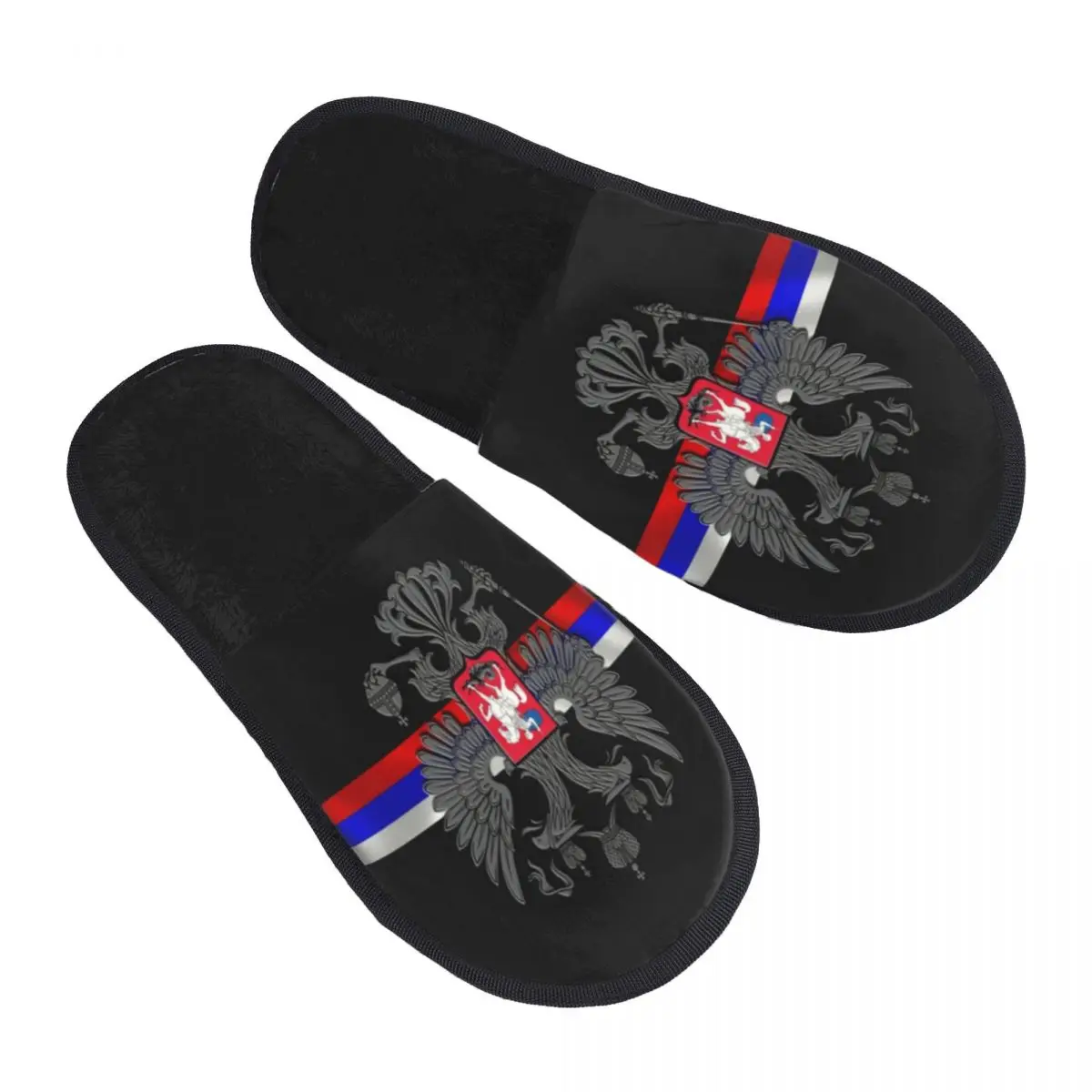 Custom Russia Proud--Soviet Russian Flag CCCP Communist Socialis Guest Slippers for Hotel Women House Slipper