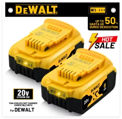 

20V 100% Original DEWALT screwdriver Battery dewalt dcf850 dcf887 dcf922 DCB182 DCB205-2 DCB206-2 power tool battery & charger