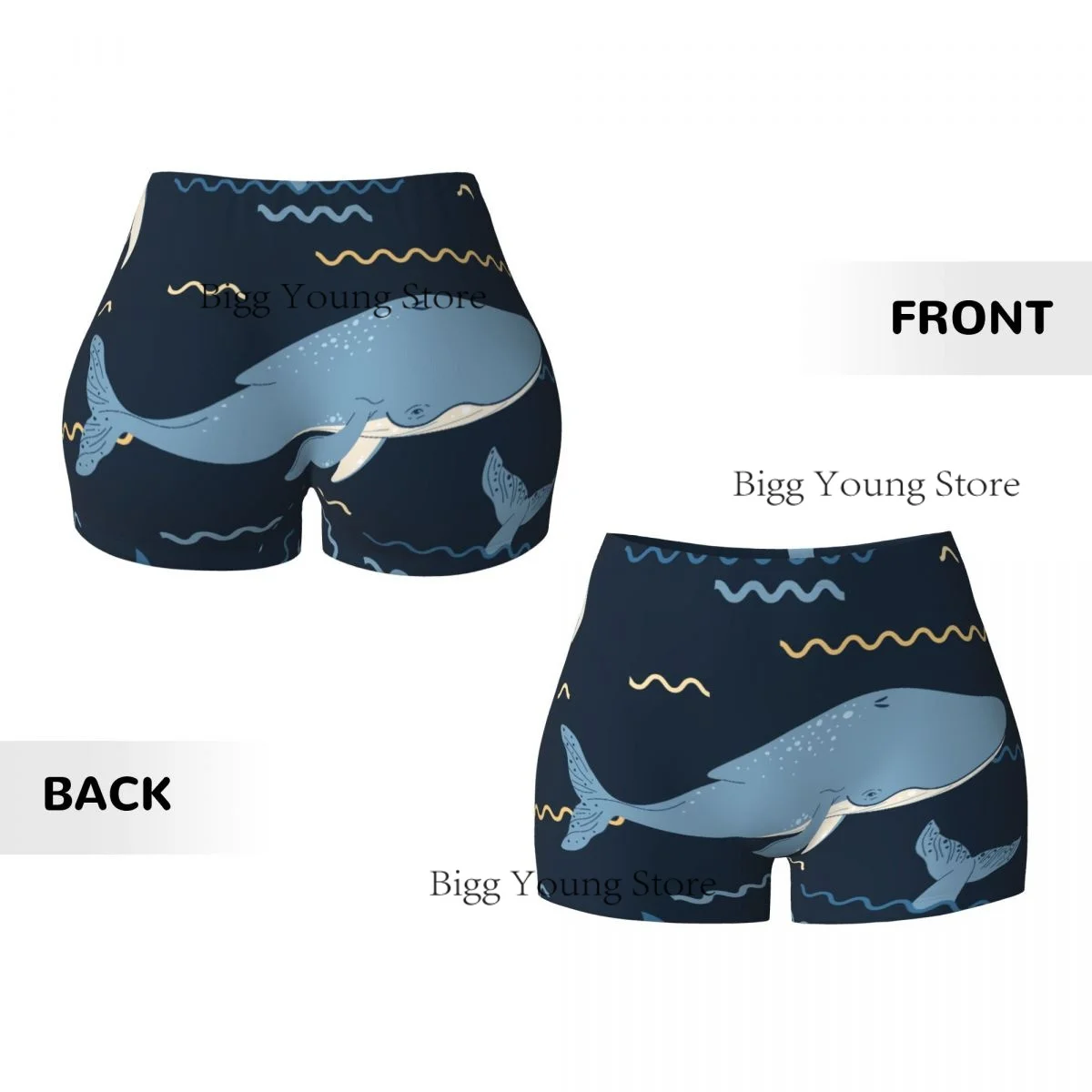 شورت الغنيمة مثير ضيق الورك السراويل الرياضية أسماك القرش والحيتان اللياقة البدنية المرأة السراويل اليوغا مريحة #4