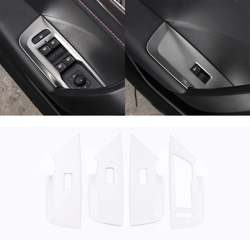 Car Window Lifter Switch Control Panel Cover for Volkswagen Tharu VW Taos 2018 2019 2020 2021 2022 2023 Accessories Kit Auto