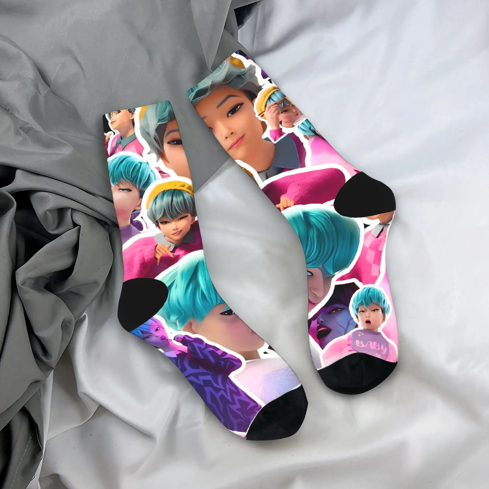 Saja Boys Baby от K-pop Demon Hunters Носки Ретро чулки Зимние антимужские носки Мягкие дышащие дизайнерские спортивные носки на открытом воздухе Saja Boys Baby от K-pop Demon Hunters Носки Ретро чулки Зимние антимужские носки Мягкие дышащие дизайнерские спортивные носки на открытом воздухе