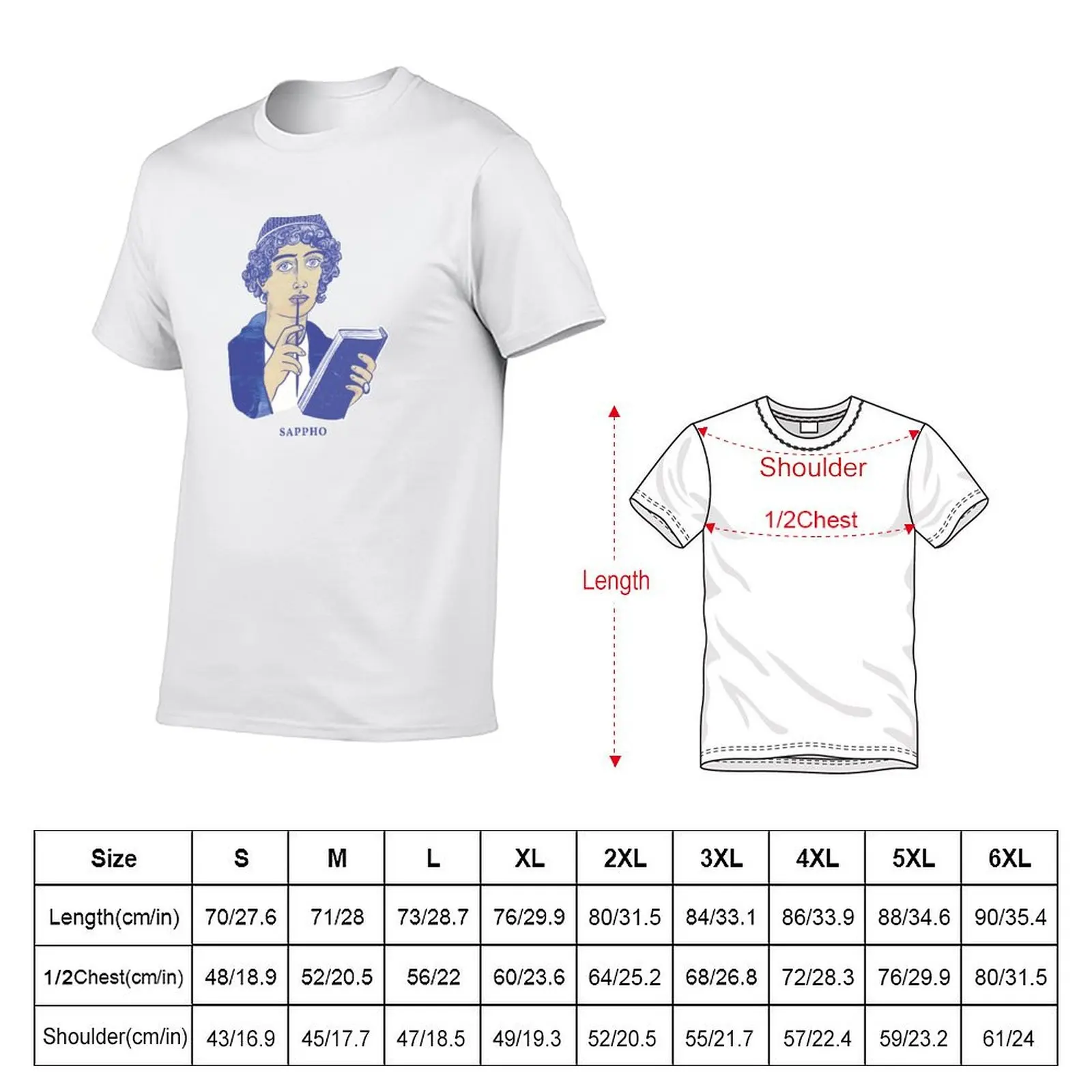 Sappho T-Shirt Classic Basic Casual T-Shirt view 2