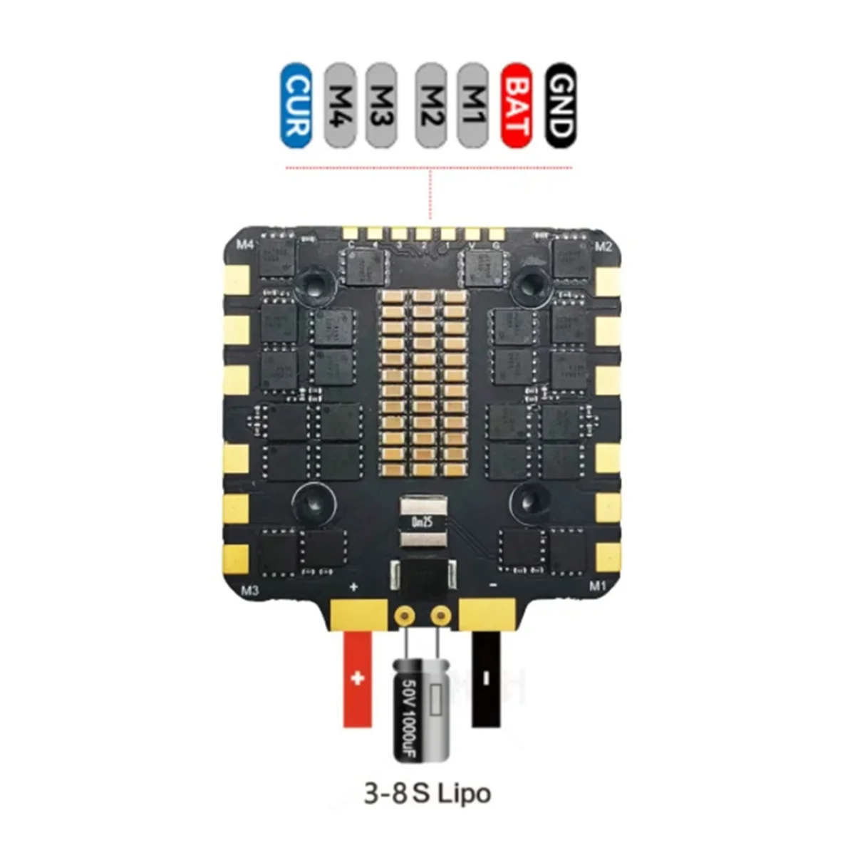 ABQR F722 スタック F7 フライトコントローラー BLHELI-S 80A 4in1 ESC 30.5X30.5mm 3-6S RC FPV 13インチ 15インチ フリースタイルドローン部品用