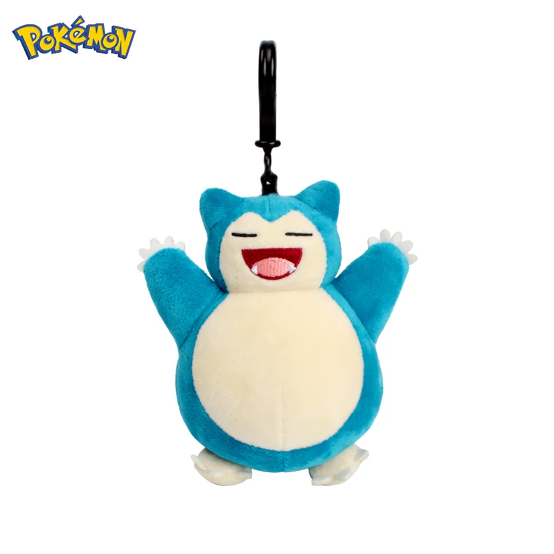 LLavero de peluche de la serie Pokémon para niños, Animal genuino, Pikachu, Snorlax, Kawaii, lindo, colgante, regalos de fiesta de cumpleaños