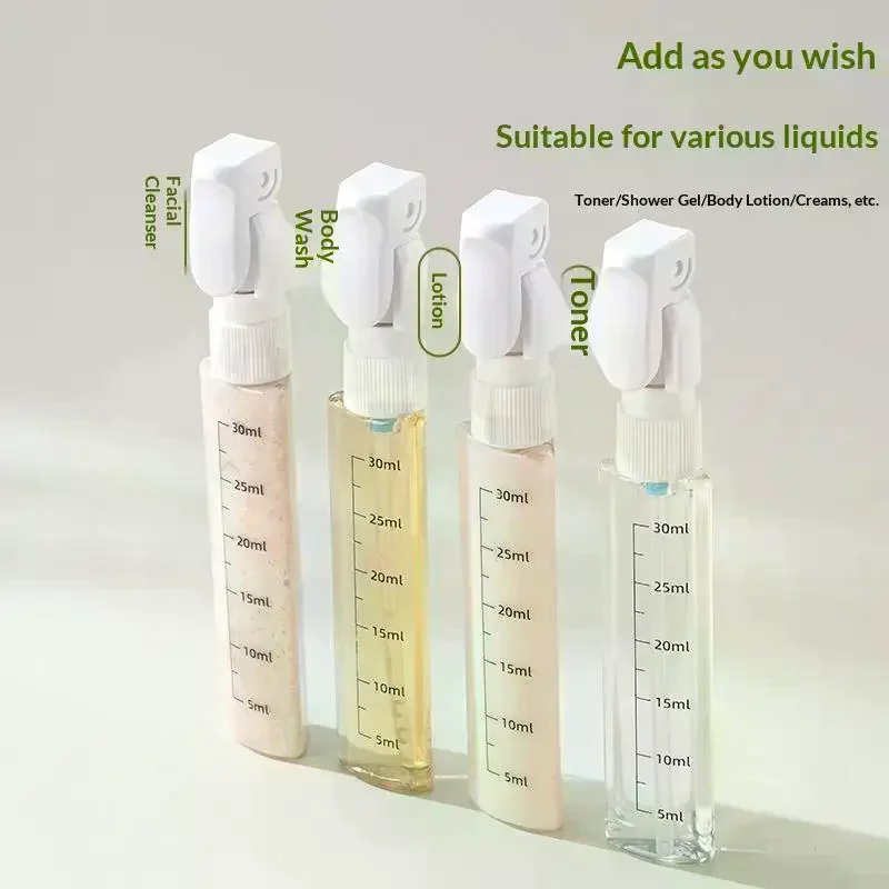 4 In 1 Travel Dispenser Portable Travel Bottles Leak Proof Leakproof Toiletry Container For Perfume Shampoo Conditioner Lotion