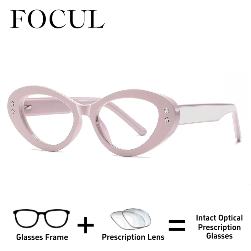 

FOCUL Women Outdoor Activity Suitable Anti Blue Ray Glasses Photochromic Myopia Eyeglasses Custom Prescription Optical Eyewear
