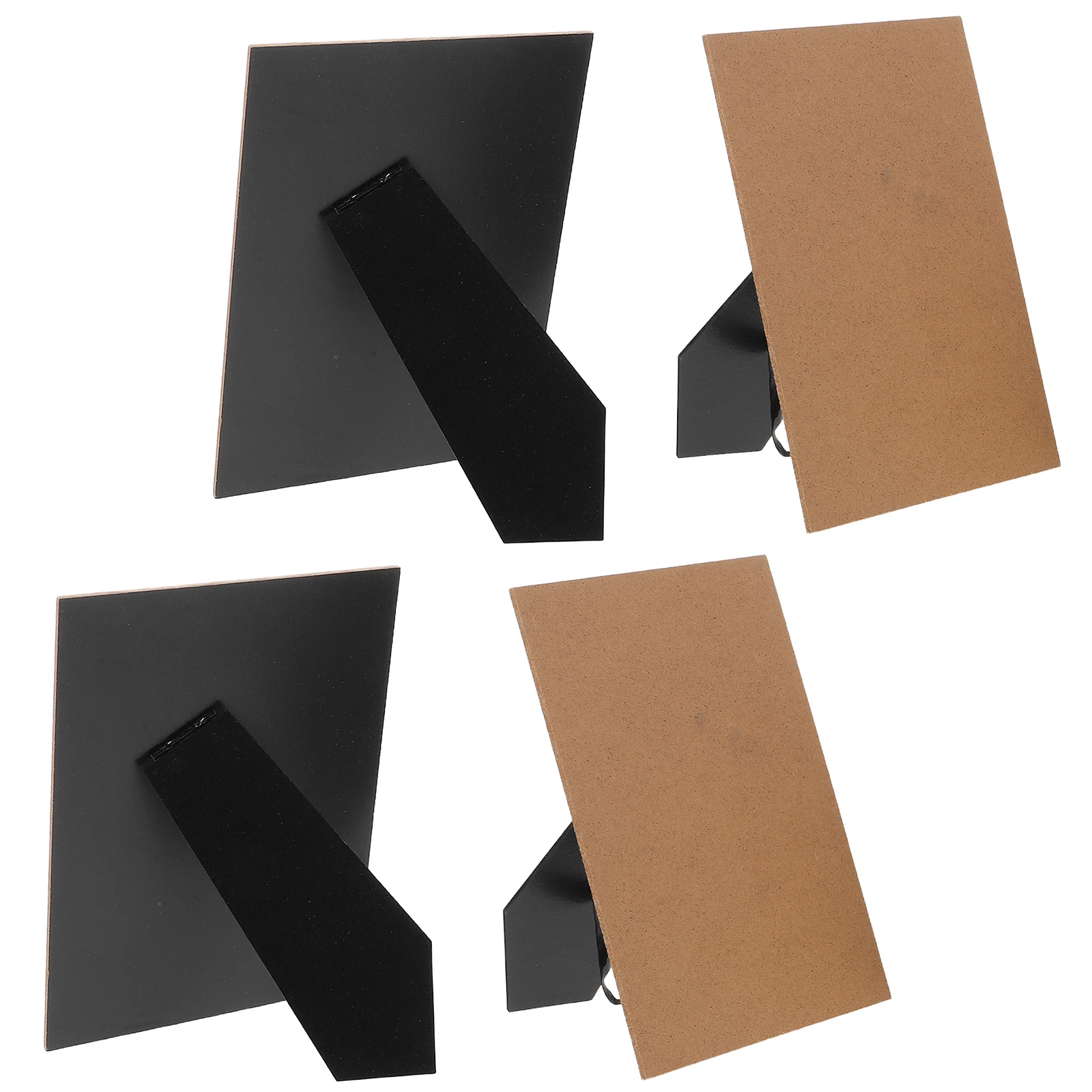 

4pcs Black Photo Frame Backing Easel Stand Sturdy Support Adjustable Angle Display Vertical Horizontal Tabletop Picture Frame