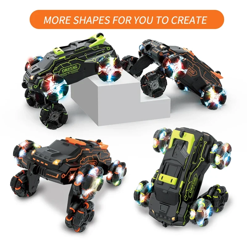 

JC03-6Wheels RC Stunt Car 4WD Swing Arm Stunt Vehicle Deformation Drift Remote Control Car Climbing RC Racing Car Children Toy