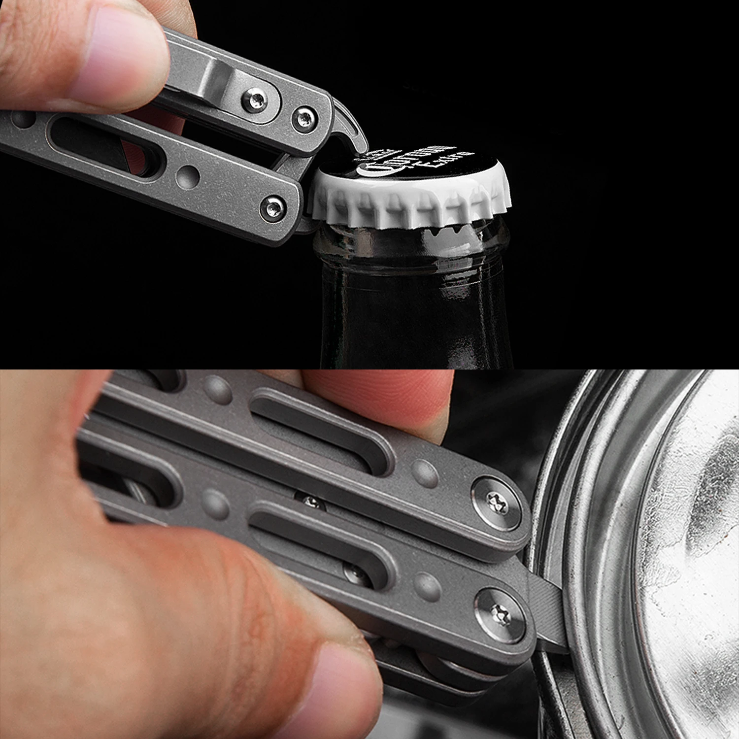 Imagem -04 - Portátil Titanium Alloy Folding Handle Ferramenta Multifuncional Outdoor Edc Utility Pocket