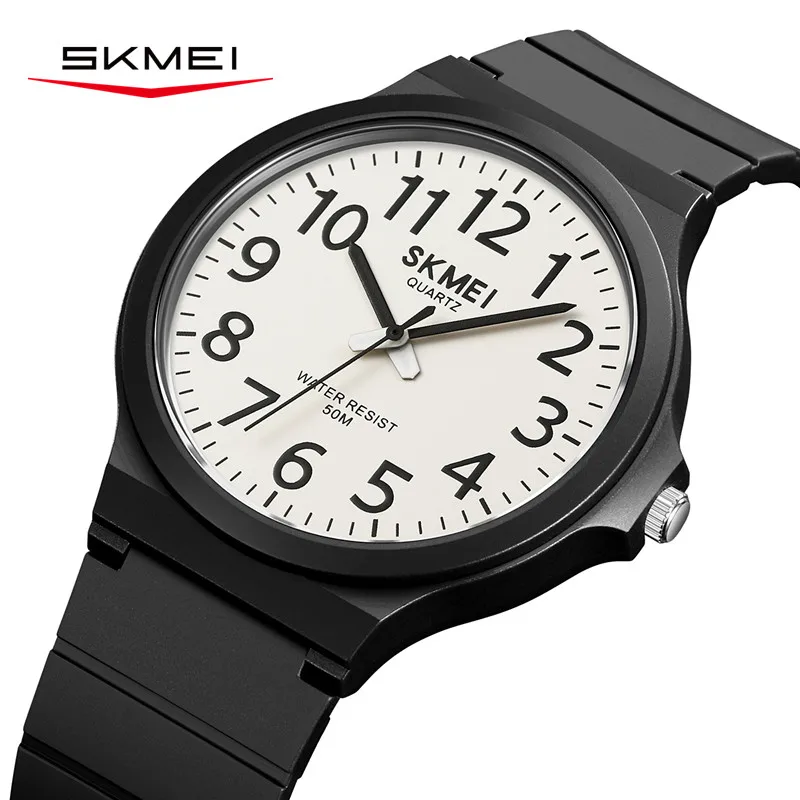 

SKMEI Fashion TPU Strap 3Bar Waterproof Watches New Style Casual Quartz Wristwatches Mens For Male Time Clock reloj hombre
