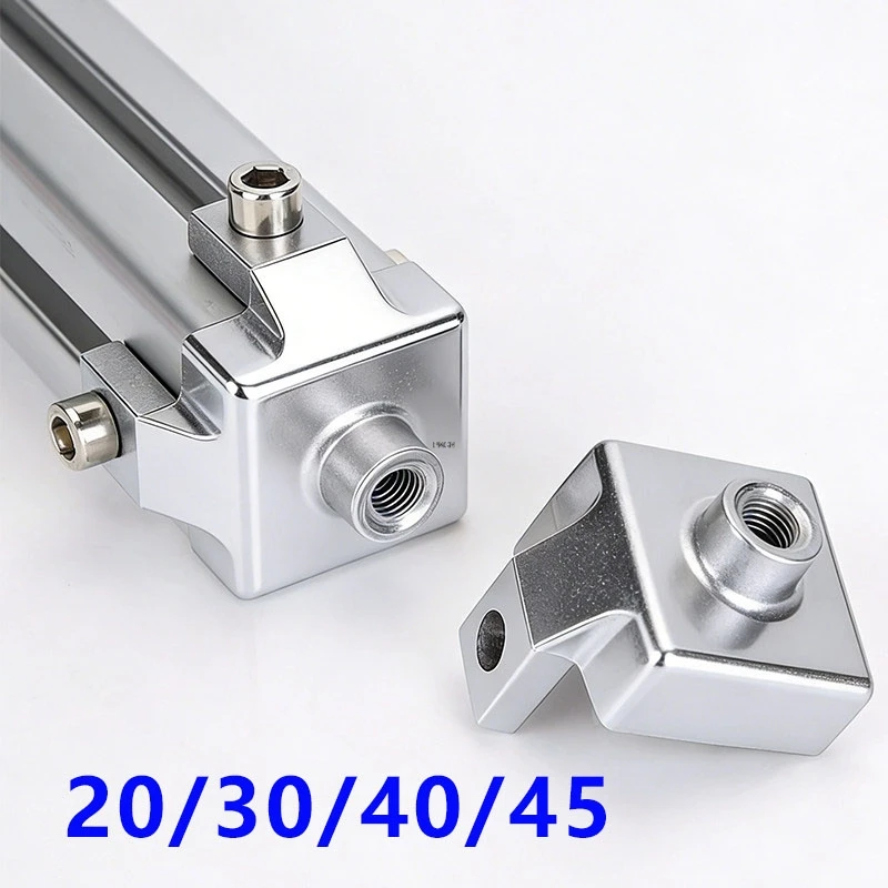2pcs Aluminum Profile Foot End Connection Block 2020 3030 4040 4545 M8 M10 M12 Caster Foot Wheel Cup Leveling Leg Bracket