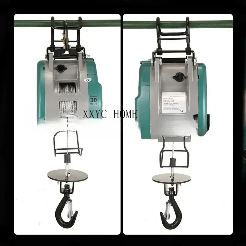 500KG 360KG hoist New upgraded double-hole small King Kong electric hoist hanging wire rope portable lift 220v crane