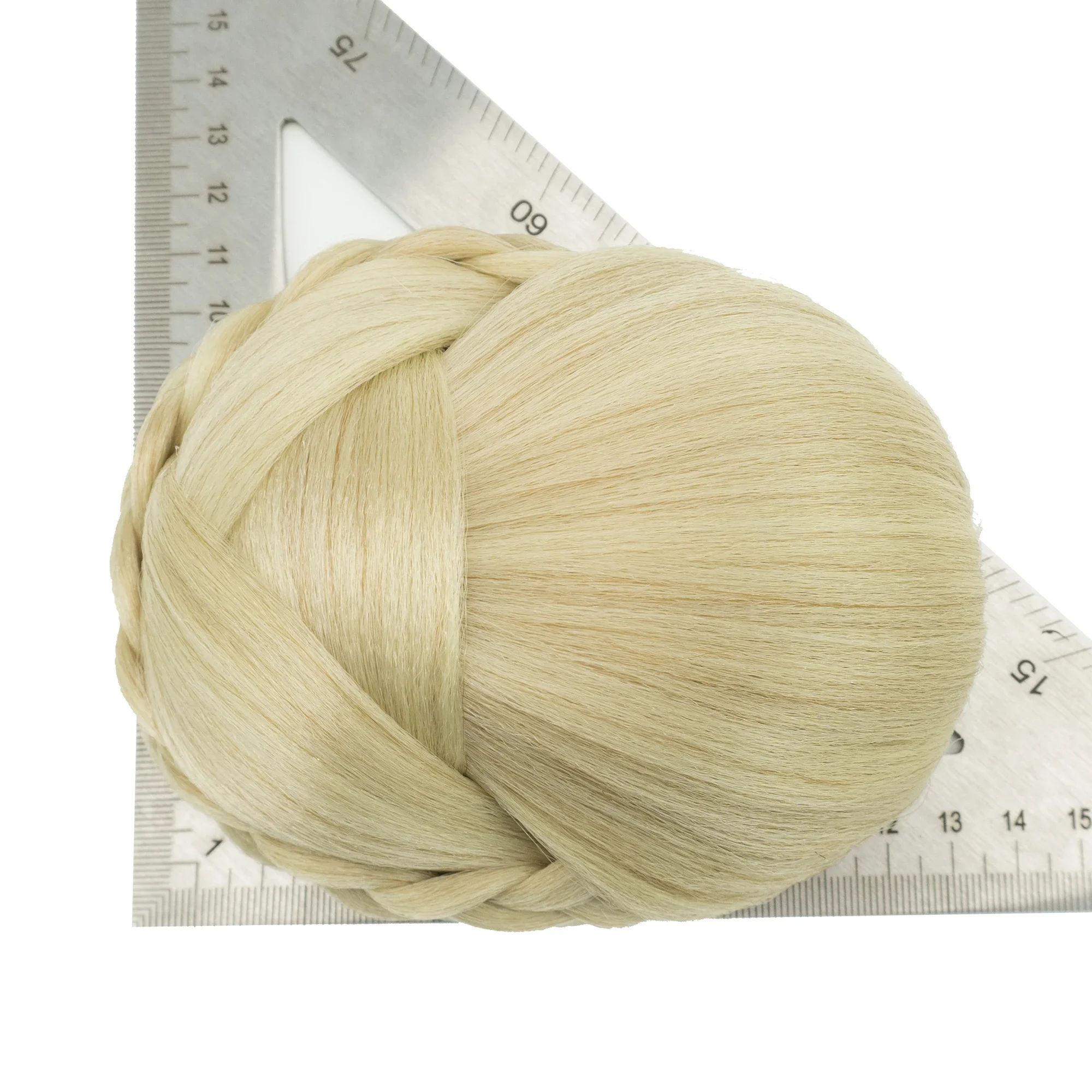 قطع شعر صناعية مضفرة على شكل كعكة شعر على شكل كعكة شعر، كعكة شعر Scrunchies للنساء