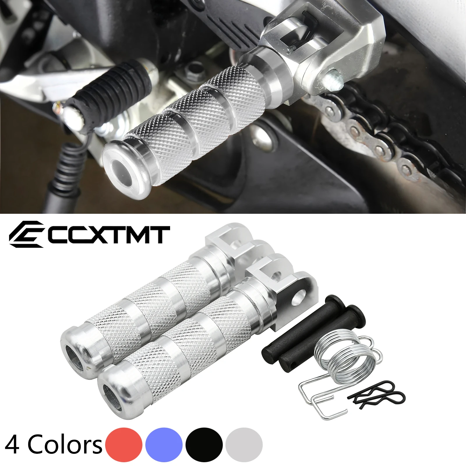 

Motorcycle CNC Pedal Foot Pegs FootRest Footpegs Rests Pedals For Kawasaki Z125 Z250 Z300 Z400 For Yamaha MT03 MT07 MT09 MT10
