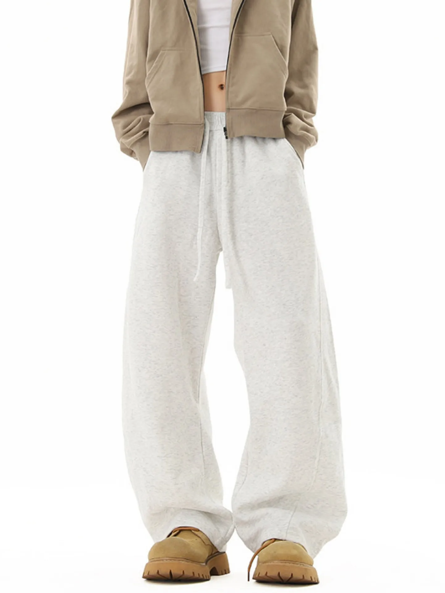 

Men's Spring Autumn American Style Sport Pants Drapey Knife Loose Straight Leg Casual Long Trousers Fashionable Youthwear