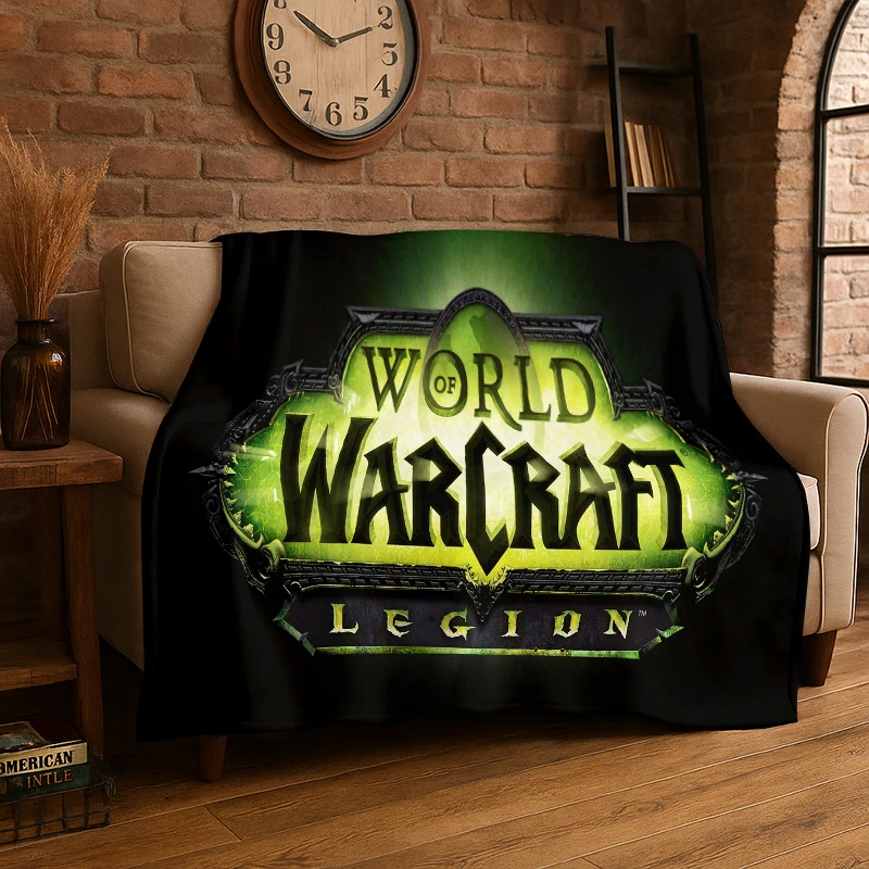 Demon Hunter Arthas World of Warcraft WOW Game Flannel Blanket Soft Warm Throw Blanket for Bedroom Living Room Bed Travel picnic