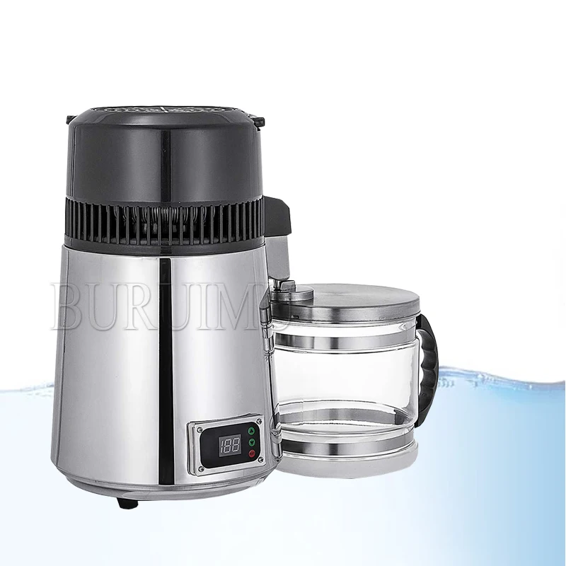 Pure Water Distiller Stainless Steel Distilled Water Machine Dispenser Filter  Dental Distillation Purifier 110V 220V