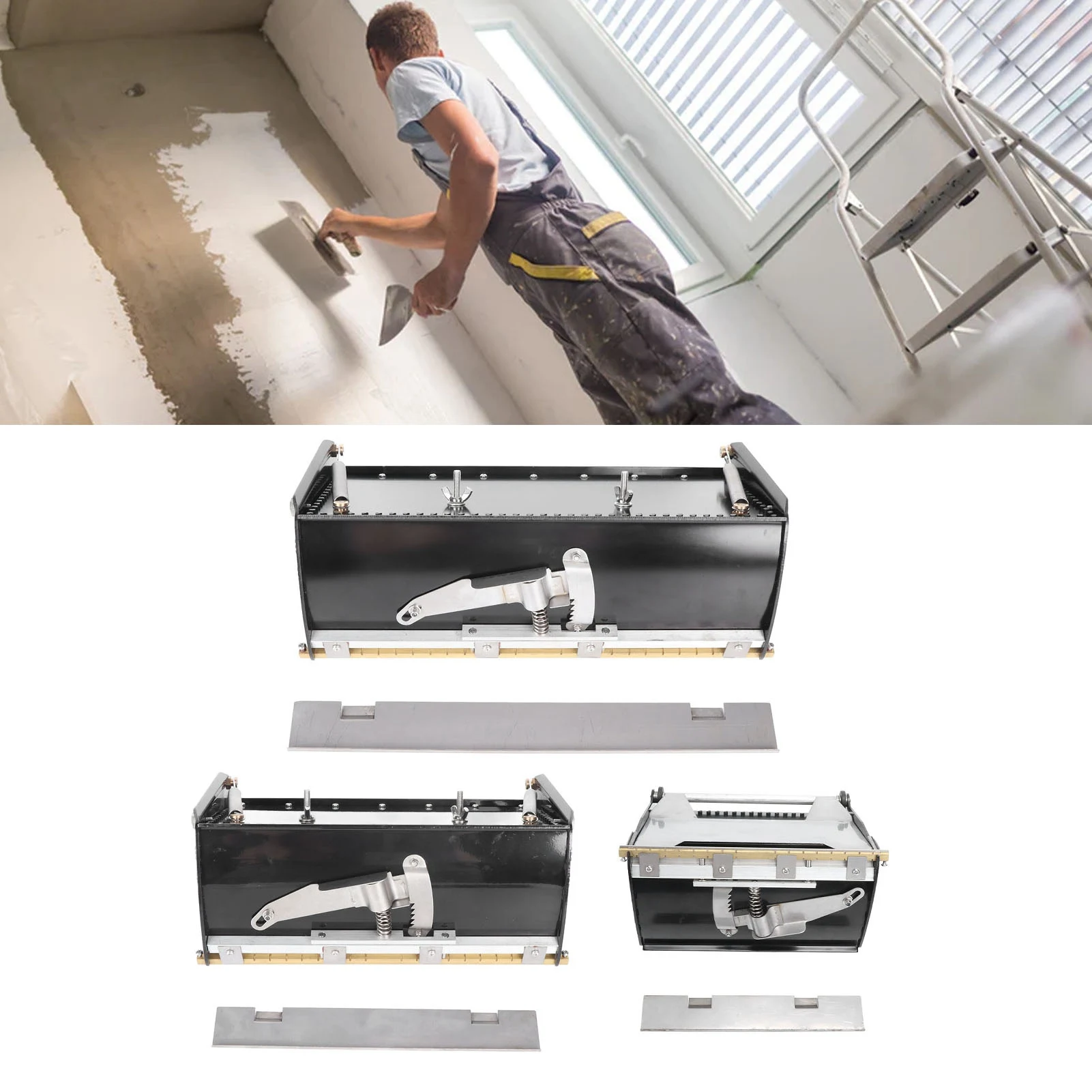 Wall Finishing Tool Finishing Flat Box Wallboard Finishing Box Putty Powder Scraper Wall Plastering and Scraping Flat Box Tool