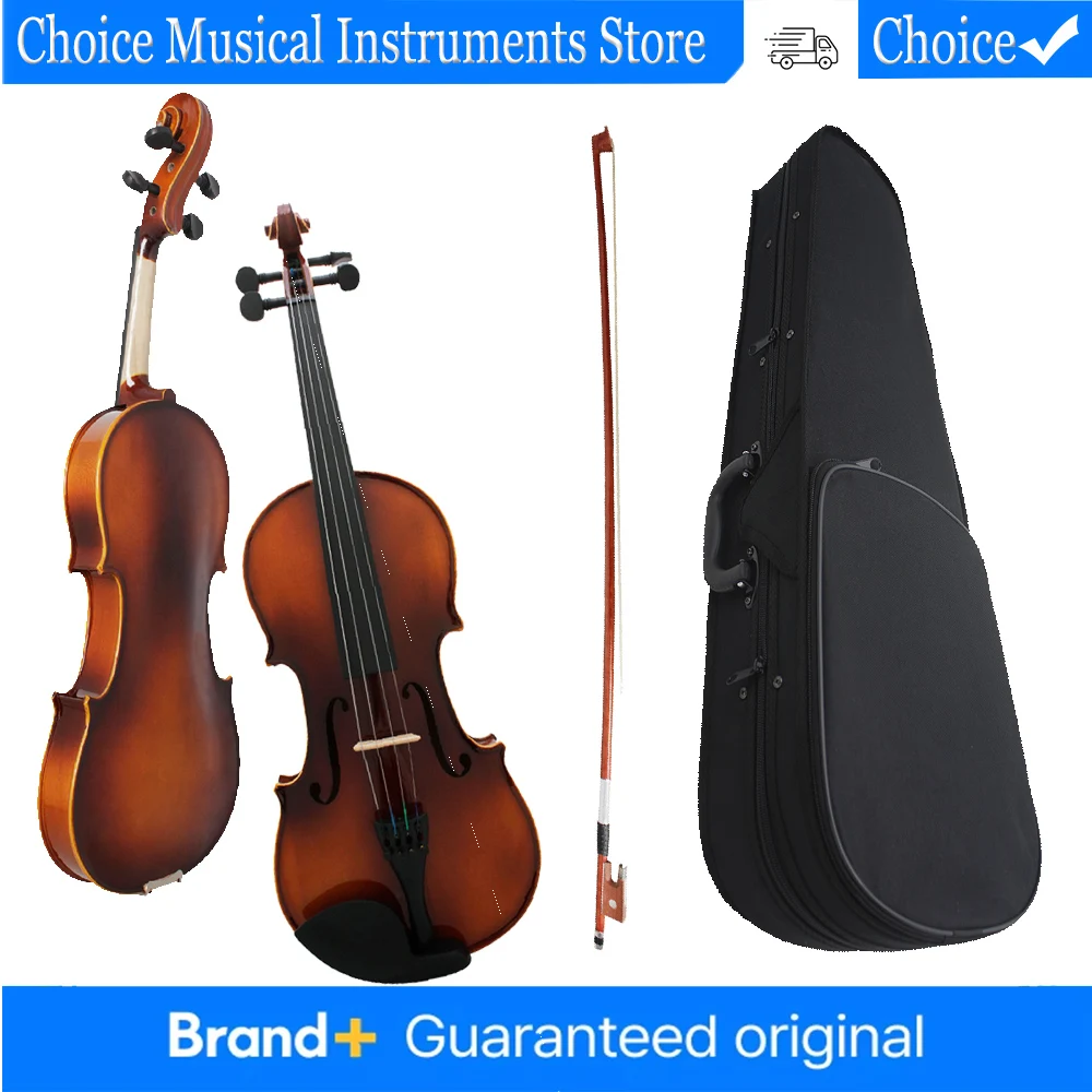 

Astonvilla AV-04 Full Size Violin Maple Solid Wood Panel Acoustic Violin Fiddle with Case Bow Set 4/4 3/4 1/2 1/4 1/8 Size