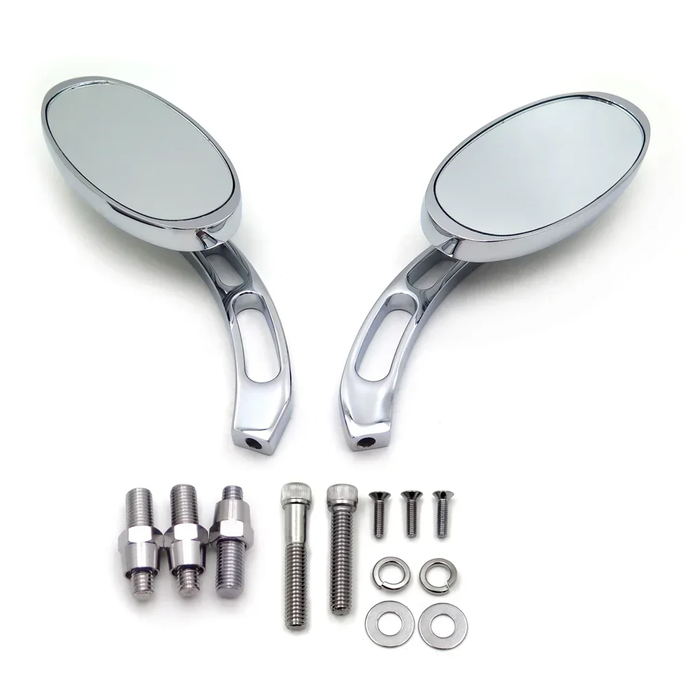 Oval Chrome Side Mirror for Harley Davidson Softail/Fat Boy/Big Dog/Titan/Iron Horse/Ultra Aftermaket Motorcycle Parts