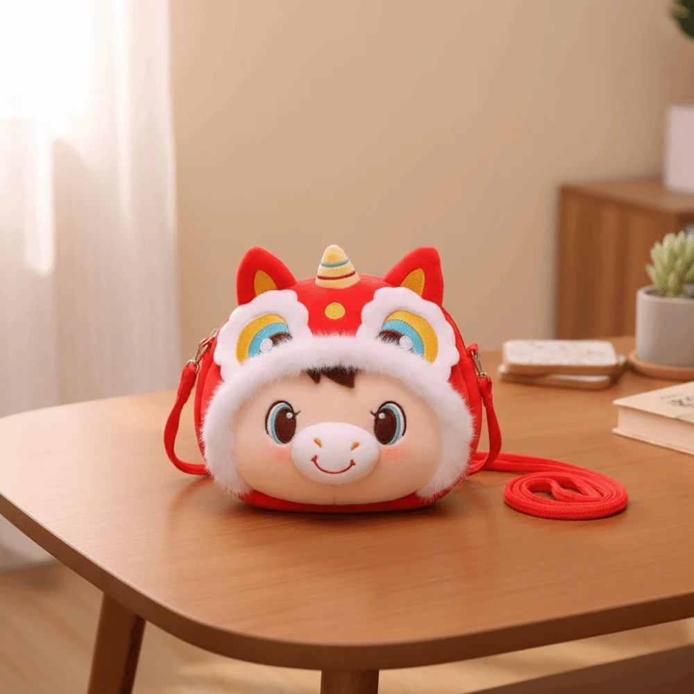 Lucky Horse Zodiac Horse Crossbody tas Rood pakket Chinese stijl Paard Jaar Geldzak Cartoon Rode Lucky Horse Bag