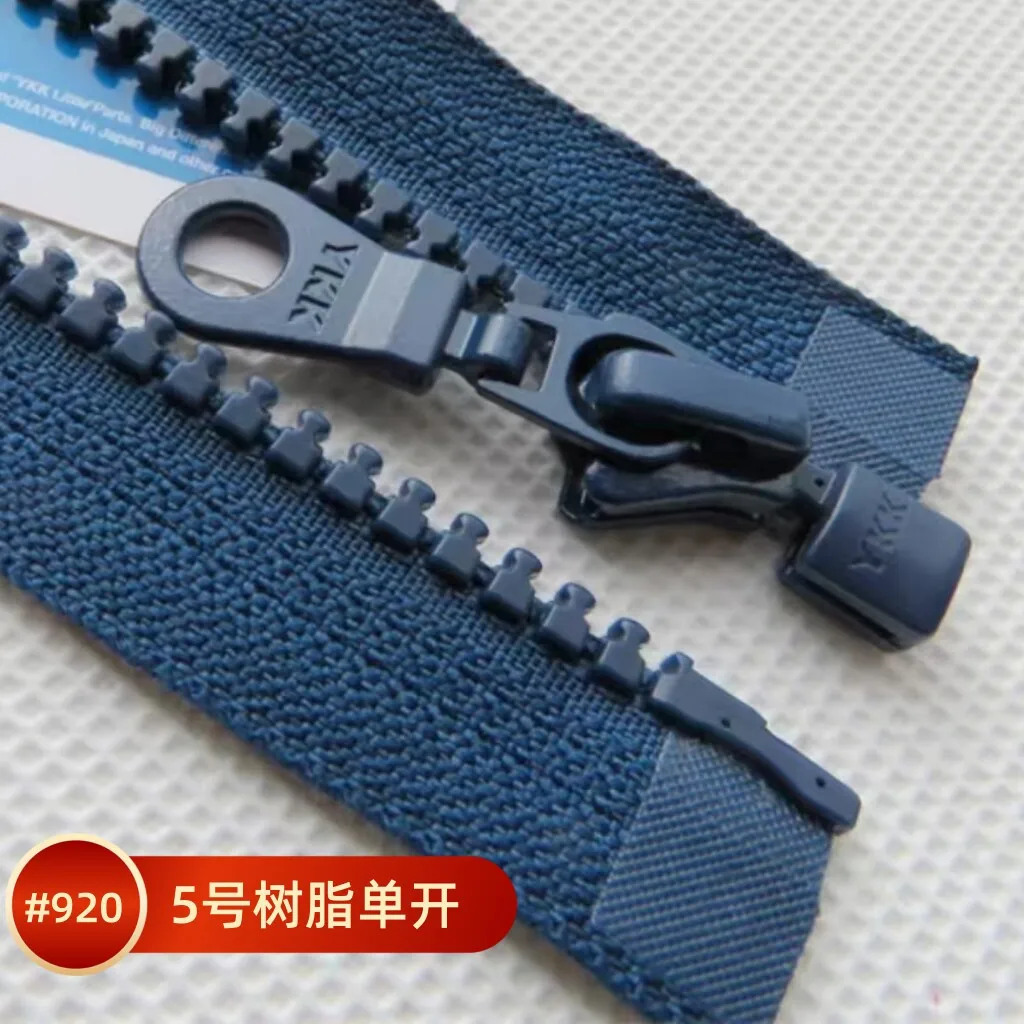

No. 5 Ykk Resin Single-open Zipper ● 20--120cm ● Dark Blue, Down Jacket, Cardigan Bag, Cotton-padded Jacket, Sweater.