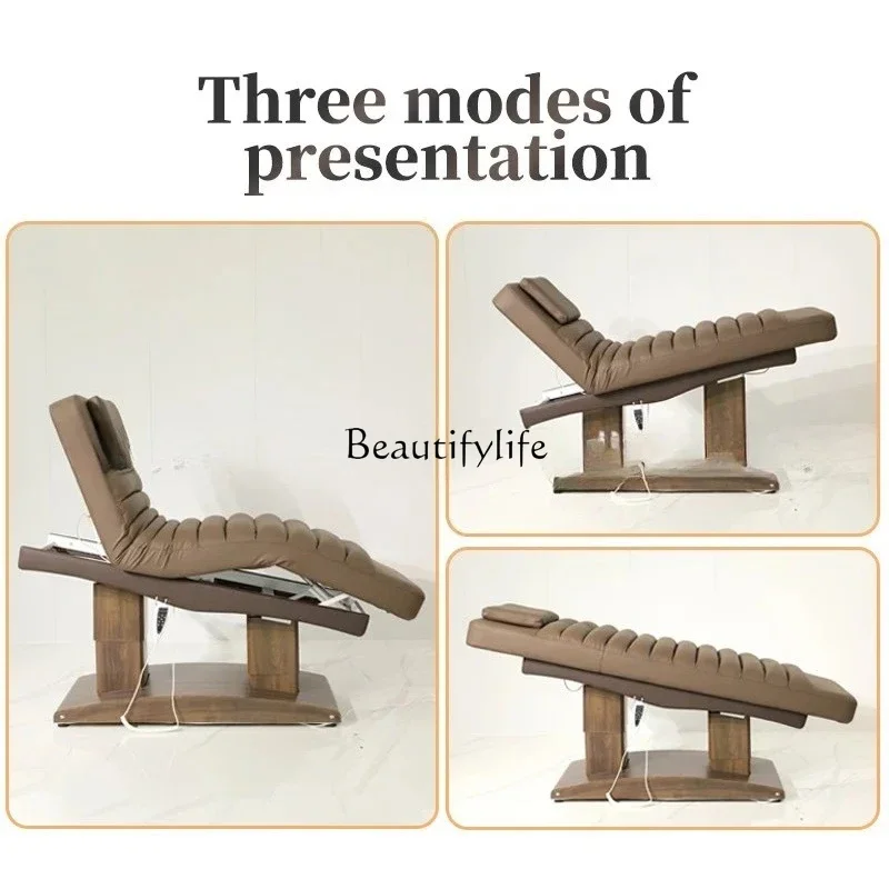 02 * سرير تدليك الجسم متعدد الوظائف لصالونات التجميل الكهربائية الراقية