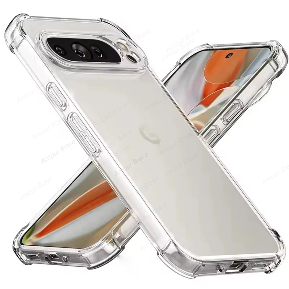 Coque de téléphone transparente ultra fine pour Google Pixel 10 9 Pro XL 8 7 Pro 9A 8A 7A 6A, coque de protection souple antichoc en TPU, Funda