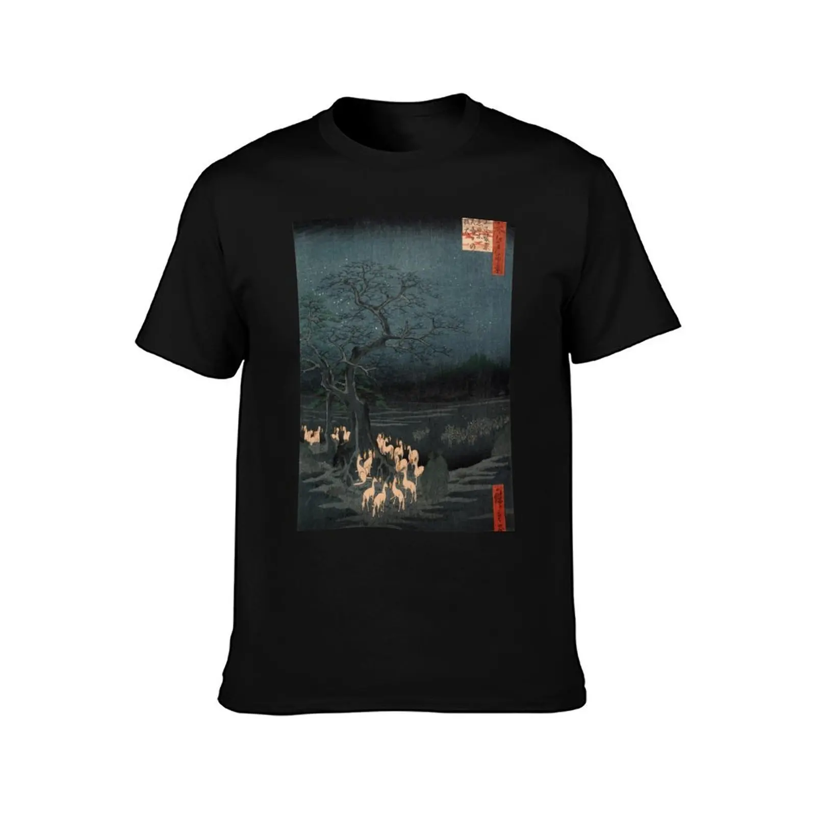 New Year's Eve Foxfires at the Changing Tree T-Shirt Summer Casual Cotton Tee Oversized Streetwear Tops Vintage Graphic Print