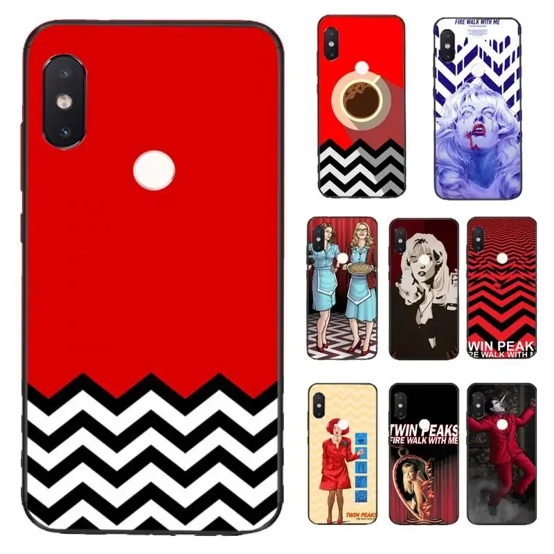 FHNBLJ Twin Peaks Fire Walk With Me Black Cell Phone Case for Xiaomi Redmi 5 5Plus 6 6A 4X 7 7A 8 8A 9 Note 5 5A 6 7 8 8Pro 8T 9