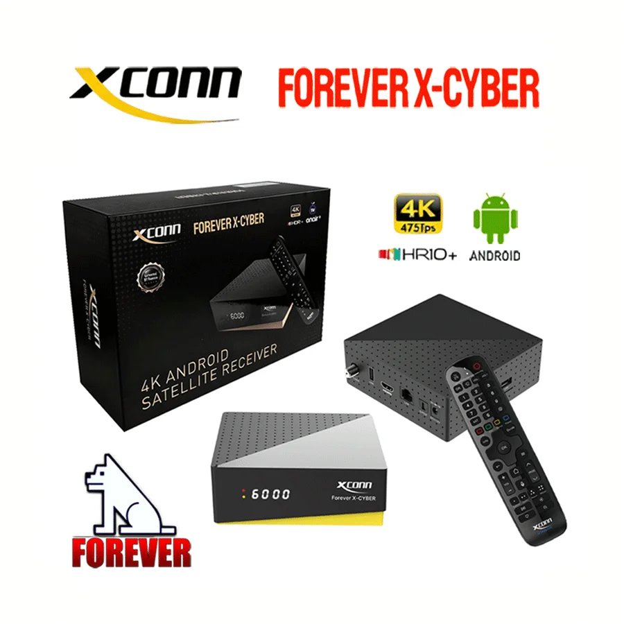 ACECONN XCONN FOREVER X-CYBER 4K tvbox/iptv Abonmen عبر الإنترنت DVB-S2X/S2/S * خدمة القمر الصناعي للأبد * 4 جيجابايت 32 جيجابايت واي فاي مزدوج #1