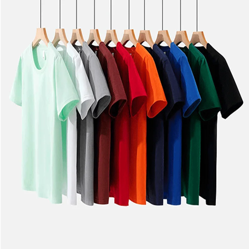 

Top sales 100% Cotton T-Shirts Men Women Oversized Short Sleeves Casual Breathable Tee Clothing Soft T Shirts