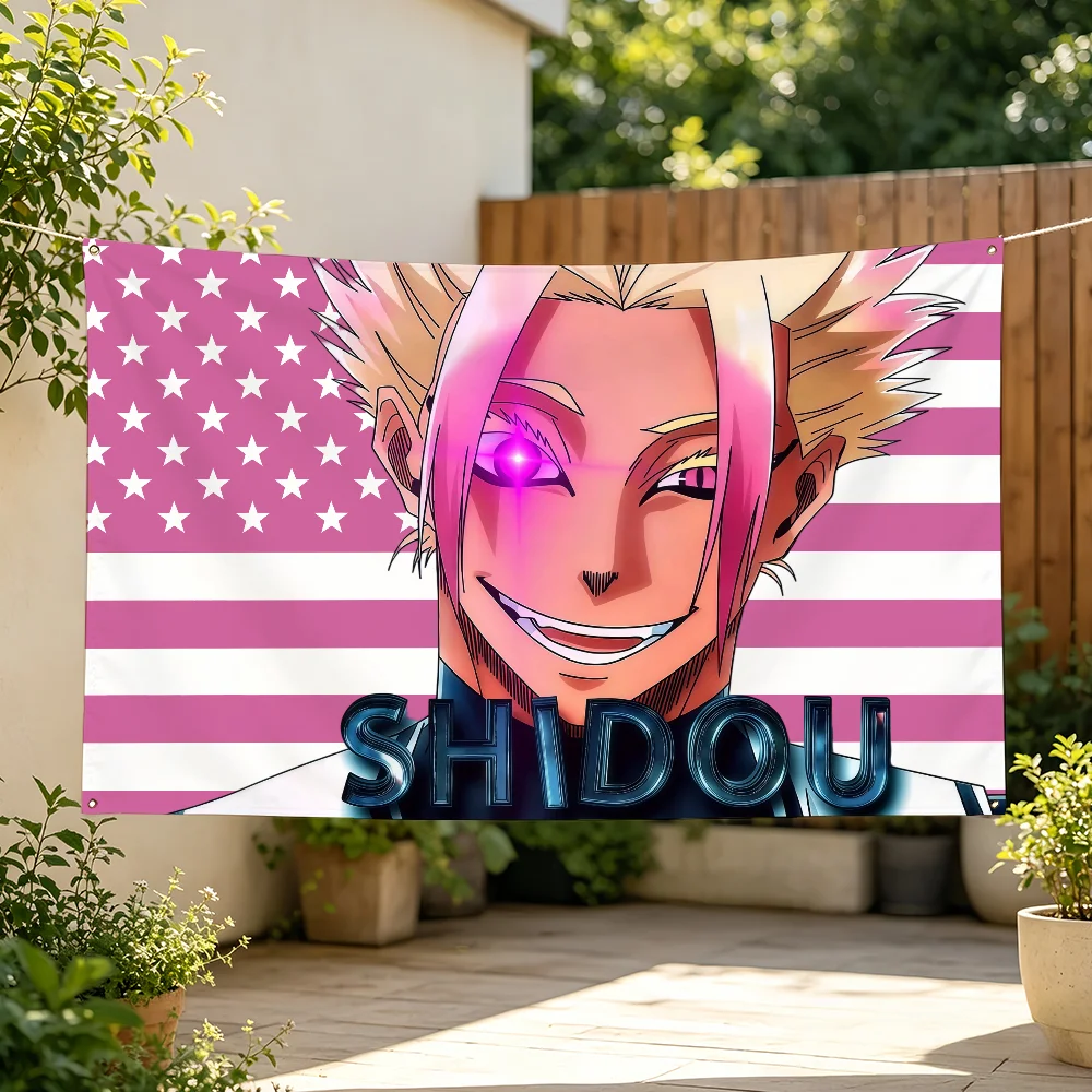 B-Blue L-Lock Ryusei Shidou flag Tapestries For Classroom Dormitory Camping Picnic Party Cheering Home Indoor Outdoor Decor